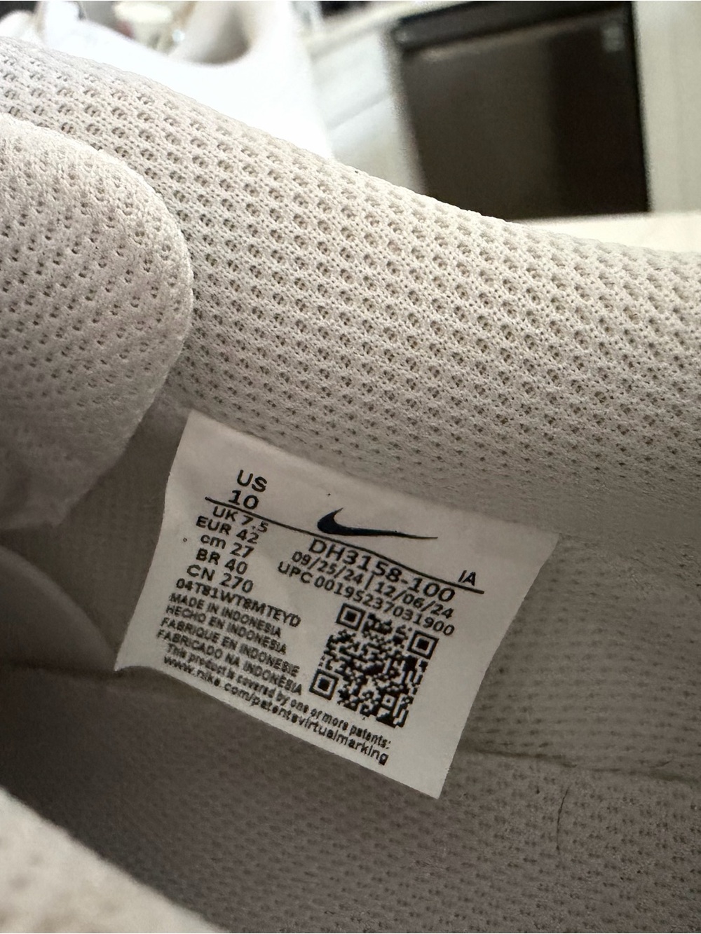 Nike White/Grey Bottom Airforce Ones Sneakers - Picture 5 of 5